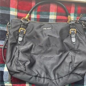 Prada Black Nylon Shoulder Bag